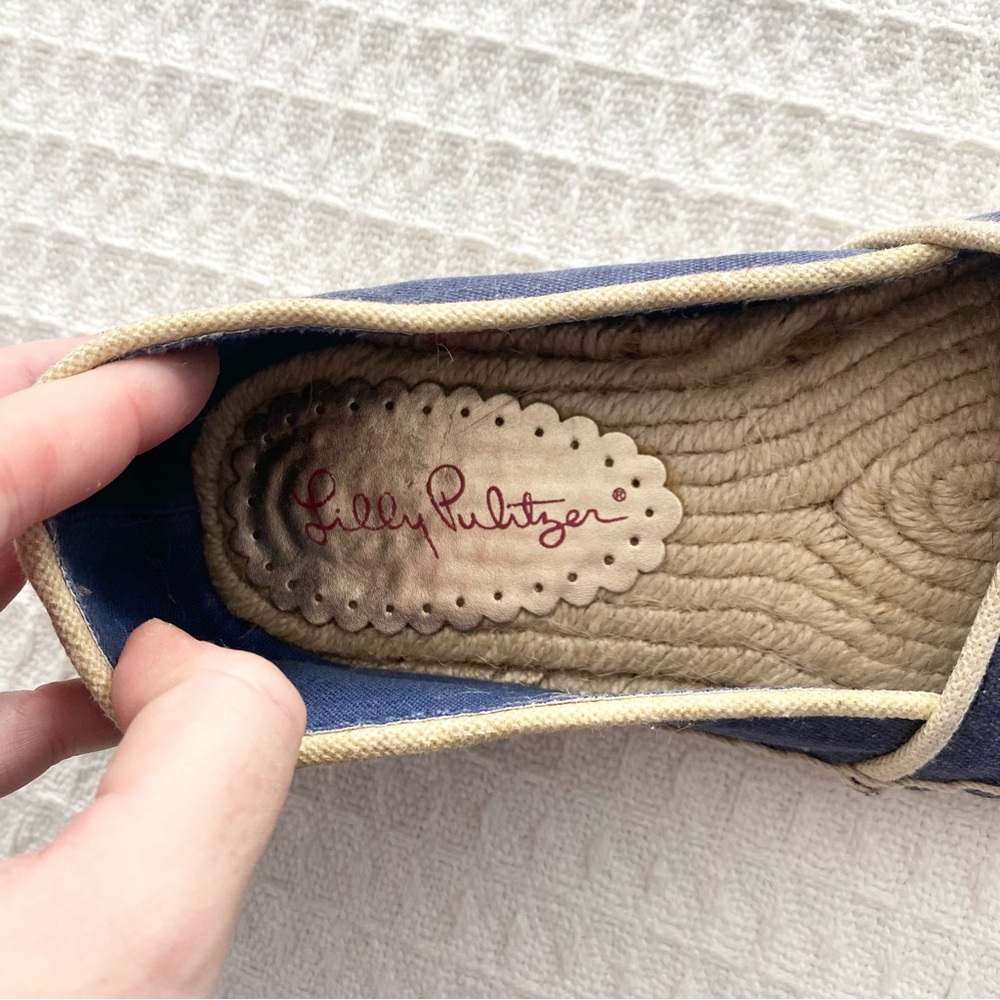 Lilly Pulitzer Lia Blue Seahorse Espadrilles size 8 - Picture 4 of 8